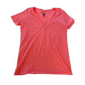 Next level xl bright pink form fitted tee